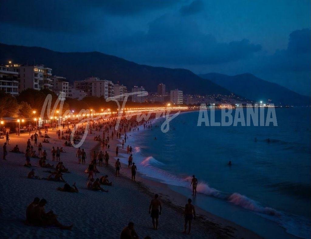 Natteliv albanien strand